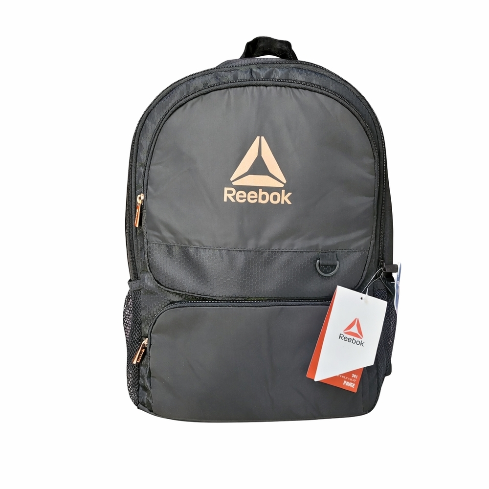 Reebok Paige Laptop Backpack Black NWT 24L Travel School Gym Bag